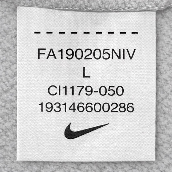 Nike Gray Full Zip Hoodie Womens Large Fleece Athleisure Jacket - Picture 6 of 7